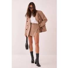 Clothing Nasty Gal Belted Split Mini Skirt - Beige