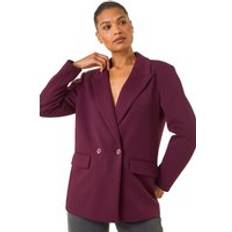 Stretch Blazers Roman Premium Stretch Ponte Blazer - Burgundy