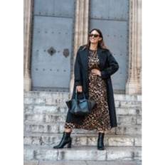 Coats Black Double Breast Longline Belted Trench Coat - Black