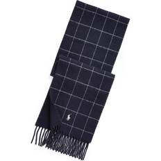 Ralph Lauren Accessories Ralph Lauren Reversible Window Pane Check Plain Scarf - Blue Navy