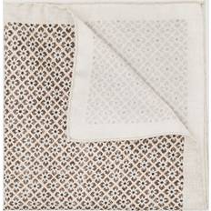 Silke/Siden Bröstnäsdukar Reiss Grato Silk Floral Print Pocket Square - Oatmeal Melange