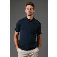 Natural Polo Shirts Burton Navy Jersey Polo Shirt - Navy