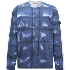 Moncler Unisex T-shirts Moncler Cotton Long Sleeve T-Shirt Gender Neutral - Blue