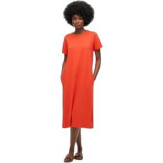 Clothing Superdry Short Sleeve Cotton Midi T-Shirt Dress - Orange