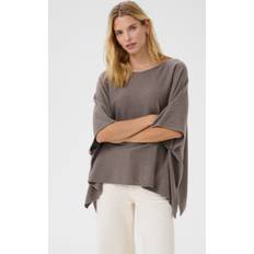 Grey Capes & Ponchos Part Two Tilanna Wool Blend Poncho - Taupe