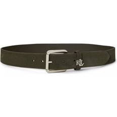 Ralph Lauren Accessories Ralph Lauren Suede Silver Hardware Belt - Dark Olive