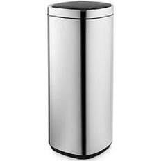 50L Square Sensor Bin Silver