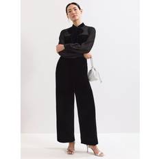 Velvet - Women Jumpsuits & Overalls Phase Eight Magie Velvet Wide Leg Jumpsuit - Black