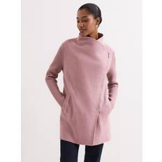 Phase Eight Wool Coats Phase Eight Byanca Longline Zip Coat - Pale Pink