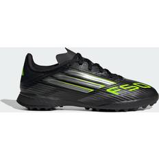 adidas Junior F50 League TF - Core Black/Iron Metallic/Lucid Lemon