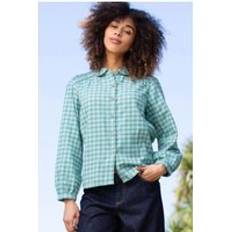 GOTS (Global Organic Textile Standard) Blouses Kite Flannel Check Blouse - Green