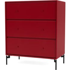 Montana Furniture Carry With Leg Beetroot/Black Chest of Drawer 69.6x82.2cm