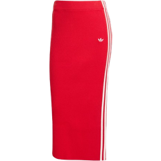 Dam - Röda Kjolar adidas Adicolor Knit 3-Stripes Kjol - Better Scarlet