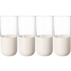 Hvid Drinksglas Villeroy & Boch Manufacture Rock Longdrink Glas 30 cl 4-pak Drinksglas 30cl 4stk