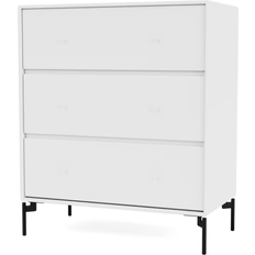 Montana Furniture Carry With Leg Snow/Black Chest of Drawer 69.6x82.2cm