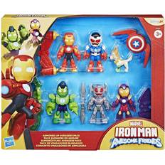 Iron Man Toy Figures Hasbro Iron Man & His Awesome Friends Armored Up Avengers Pack