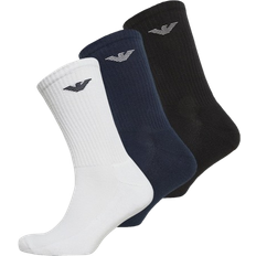 Emporio Armani Men Socks Emporio Armani Men's Crew Socks 3-pack - White/​Black/​Navy