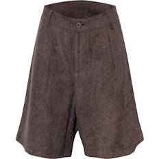 PrettyLittleThing Peachskin Longline Shorts - Charcoal