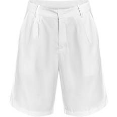 PrettyLittleThing Peachskin Longline Shorts - White
