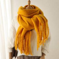 Shein Women Winter Scarf Horsehair Black Cashmere Feel Shawls Wraps