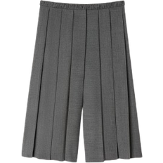 Flare Shorts Sandro Women's Long Pleated Shorts - Gray