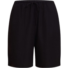 PrettyLittleThing Linen Blend Longline Shorts - Black
