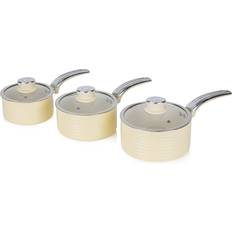 Swan Retro Cream Cookware Set with lid 3 Parts