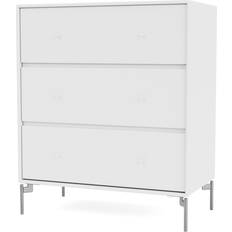 Montana Furniture Carry with Leg Snow/Matt Chrome Chest of Drawer 69.6x82.2cm
