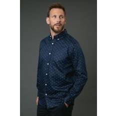 Natural Shirts Debenhams Printed Long Sleeve Shirt - Navy