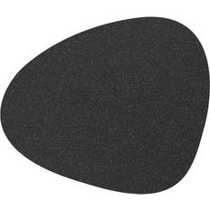 Leather Serving Lind DNA Core Curve Flecked Anthracite Coaster