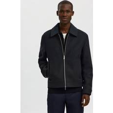 Selected Kläder Selected Slhphilip Wool Blend Jkt Noos Ullblandning Kort Jacka - Svart