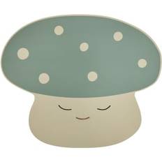 Silikon Dukar & Tygservetter OYOY Mushroom Pale Green Bordstablett Grön