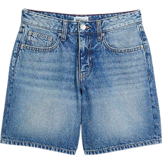 River Island Petite Longline Bermuda Shorts - Blue Denim