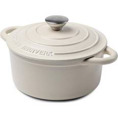 Orrefors Jernverk Cream White med lock 2.8 L 22 cm