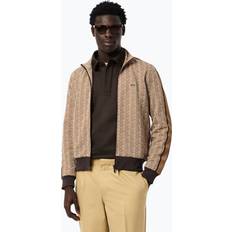 Lacoste Herre Jakker Lacoste Beige Træningsjakke Med Lynlås Og Monogrammønster - Beige