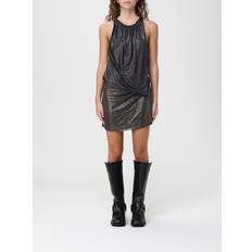 Diesel Dam Klänningar Diesel Cocktailklänning Karam Robe Courte Avec Drapé - Gris