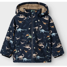 Name It Blå Jakker Name It Nmmsnow05 Jacket Aop 1fo Vinterjakke - Blå