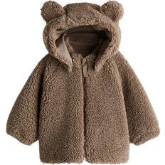 H&M Hooded Pile Jacket - Dark Beige (1241853001)