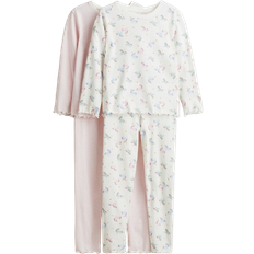 H&M Ljusrosa Enhörningar 2-Pack Trikåpyjamas - Flicka