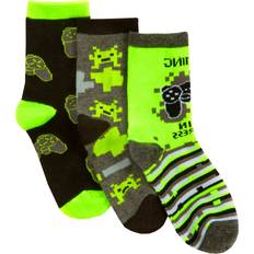 Boys - Red Underwear Metzuyan Kids Boys Cotton Rich Neon Novelty Socks - Red Green