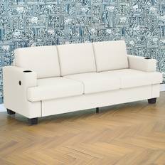 Furniture Homcom With USB Ports Cup Holders Sofa 3 Seater