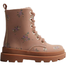 H&M Lace Up Boots - Dusty Pink/Floral