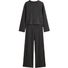 H&M 2-Piece Top And Trousers Set - Mørkegrå