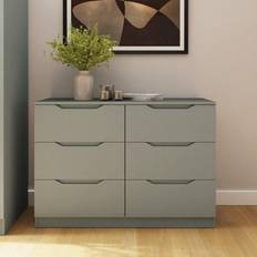 Green Chest of Drawers Fwstyle Luno Green 6 Modern Wide One Size Chest of Drawer