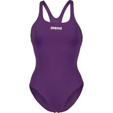 Arena Womens Solid Team Swim Pro Swimsuit - Plum/White