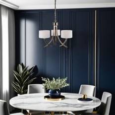Pagazzi Justina Antique Brass 3 Light Chandelier Gold Pendant Lamp