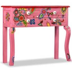 Pink Console Tables Berkfield Home Solid Mango Wood Pink Console Table
