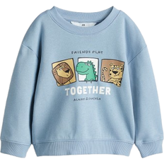 H&M Sweatshirt - Light Blue/Together (1078507100)