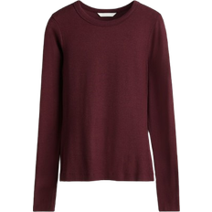 H&M Ribbed Top - Burgundy
