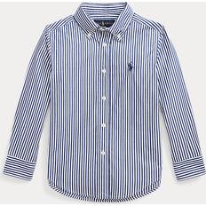 M Shirts Children's Clothing Polo Ralph Lauren Striped Cotton Poplin Shirt - Navy/White